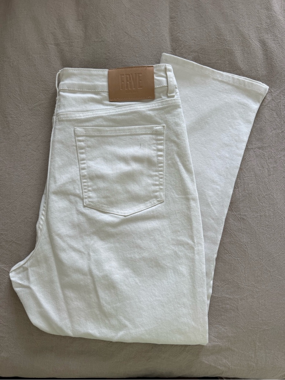 Frye White wide leg Denim Jeans